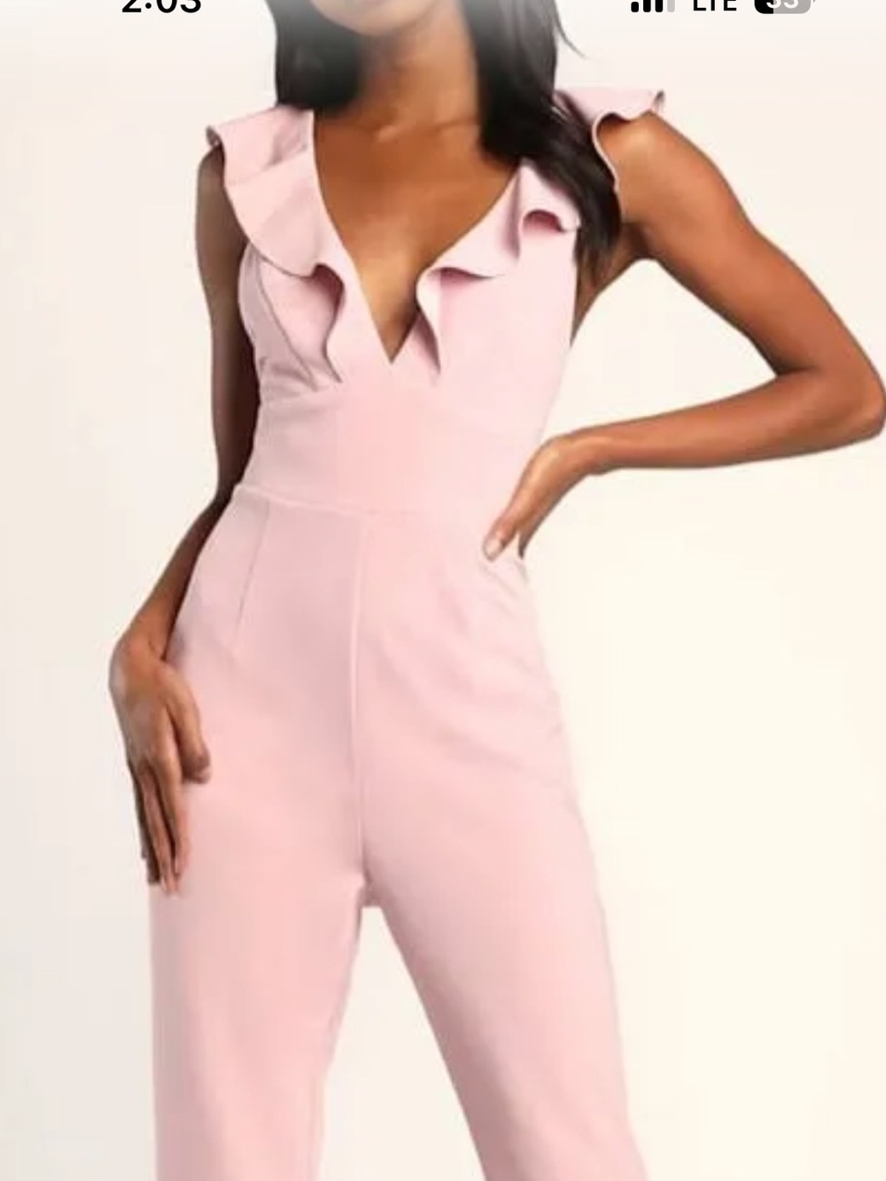 Lulu's Leilani Mauve Ruffle Jumpsuit Small